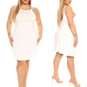 MELISSA Mini Dress White Sizes 2X & 3X (Z29.5)
